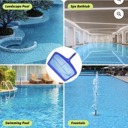 Swimming Pool Leaf Skimmer Net, Larger Capacity Pool Nets for Cleaning Finest Debris, no pole