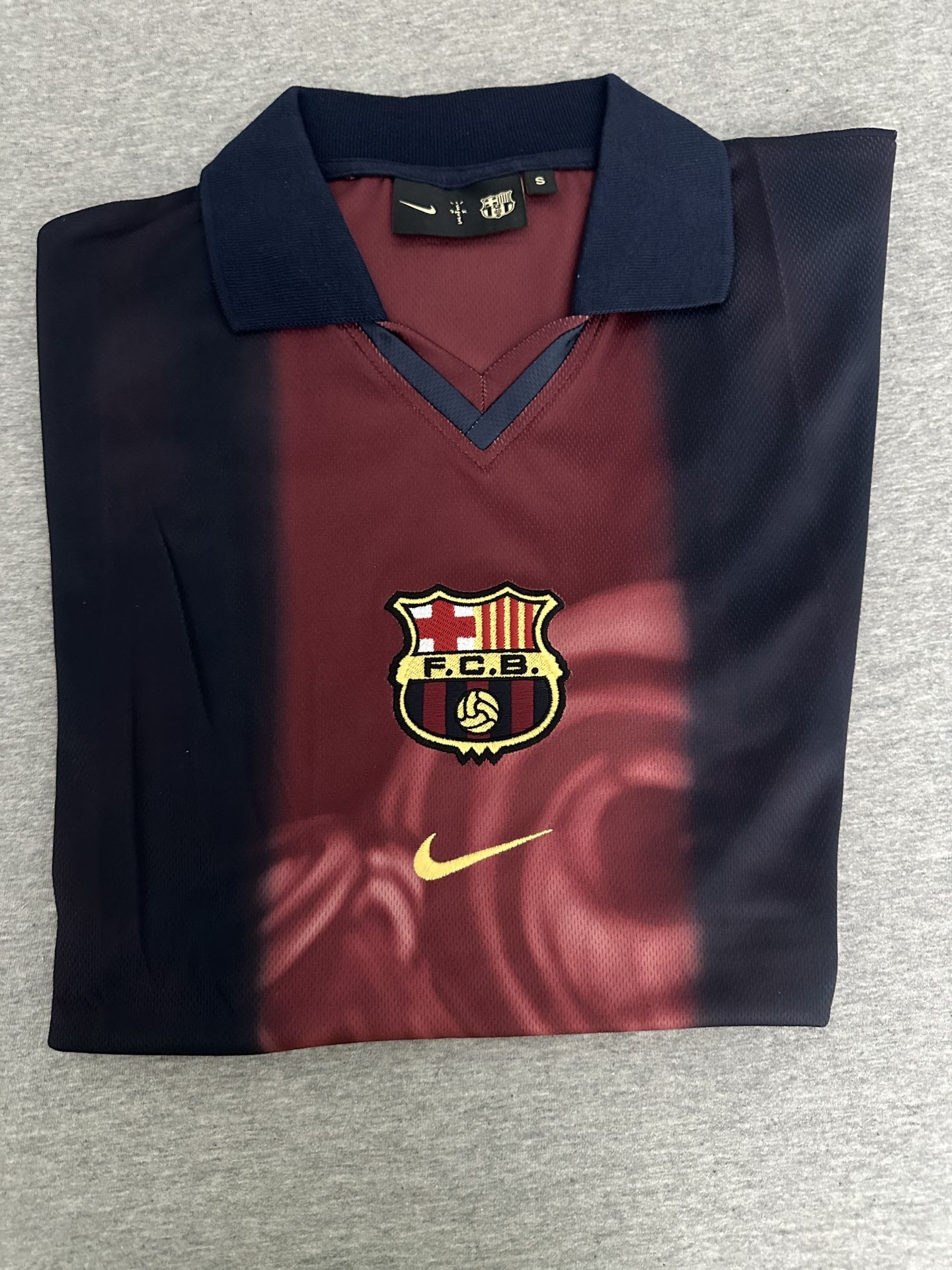 Travis Scott x Nike x FC Barcelona Retro 2000/01 Home Skeleton Jersey Multicolor