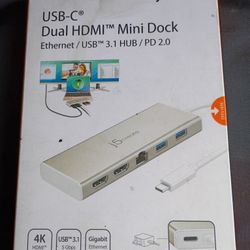 J5create USB-C DUAL HDMI MINI DOCK - 4K