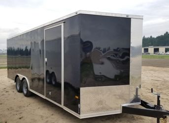 Enclosed Cargo Trailer Tandem Axle Black