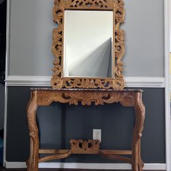 Entrance Table With Mirror 