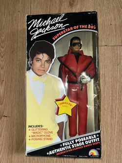 (REAL)Vintage Michael Jackson Superstar Of The 80’s Thriller Action Figure 