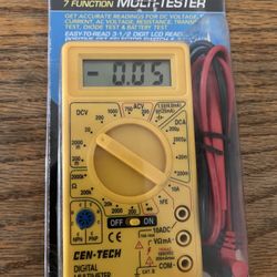 New Centech 7 Multi Function Meter Digital 3 1/2” L Readout Display In Dark Yellow Color