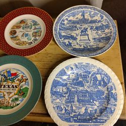 Antique China Plates With Different States Not Sold 