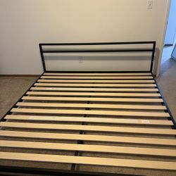 Metal Bed frame Black King 