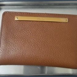 Fossil Wallet Brown Canvas/Leather 
