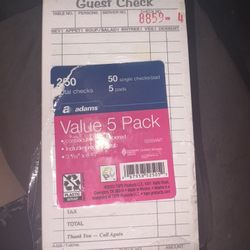 Guest check Books 