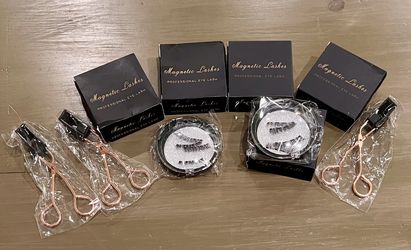 6 New Pairs Of Magnetic Top & Bottom Eyelashes With Applicator In 2 Styles