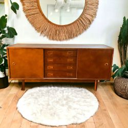 Vintage MCM Wood Credenza 