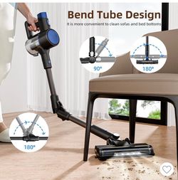 NIB Powerful Cordless Stick Vacuum with Bend Tube Design