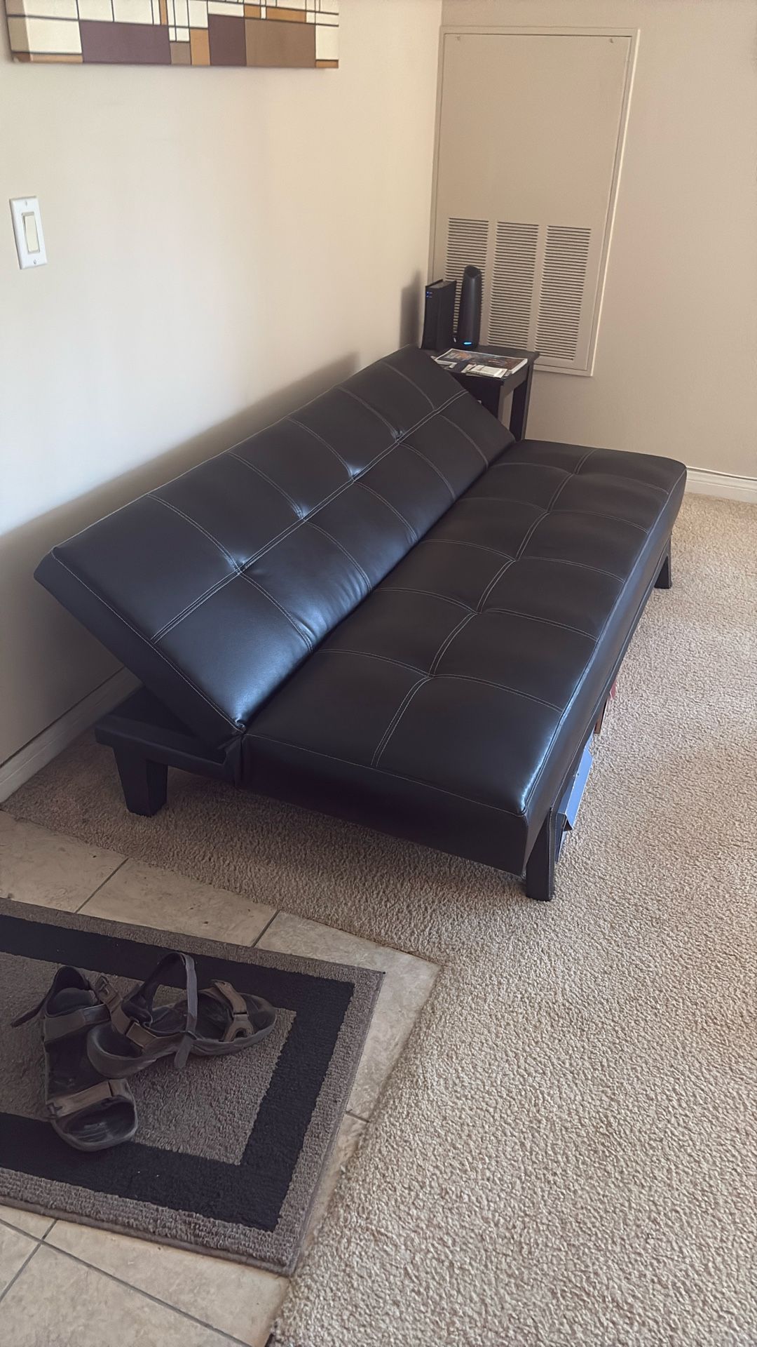 Futon/sofa Day Bed, Color Black