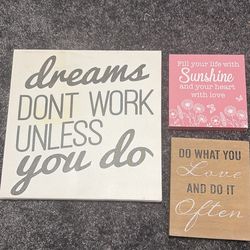 Motivational Wall Decor Set