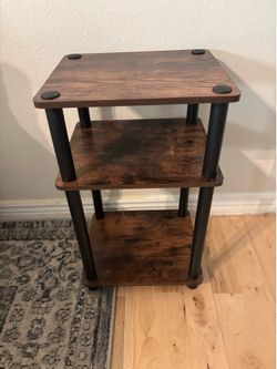 Tube 3-Tier Side Table 11.5” x 13.5” , 23” tall