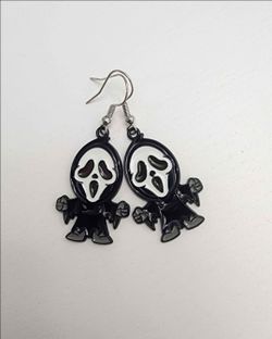 Ghostface Scream Character Dangle Earrings