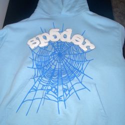 Light Blue spider Hoodie