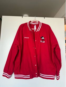 Red Disneyland Varsity Jacket