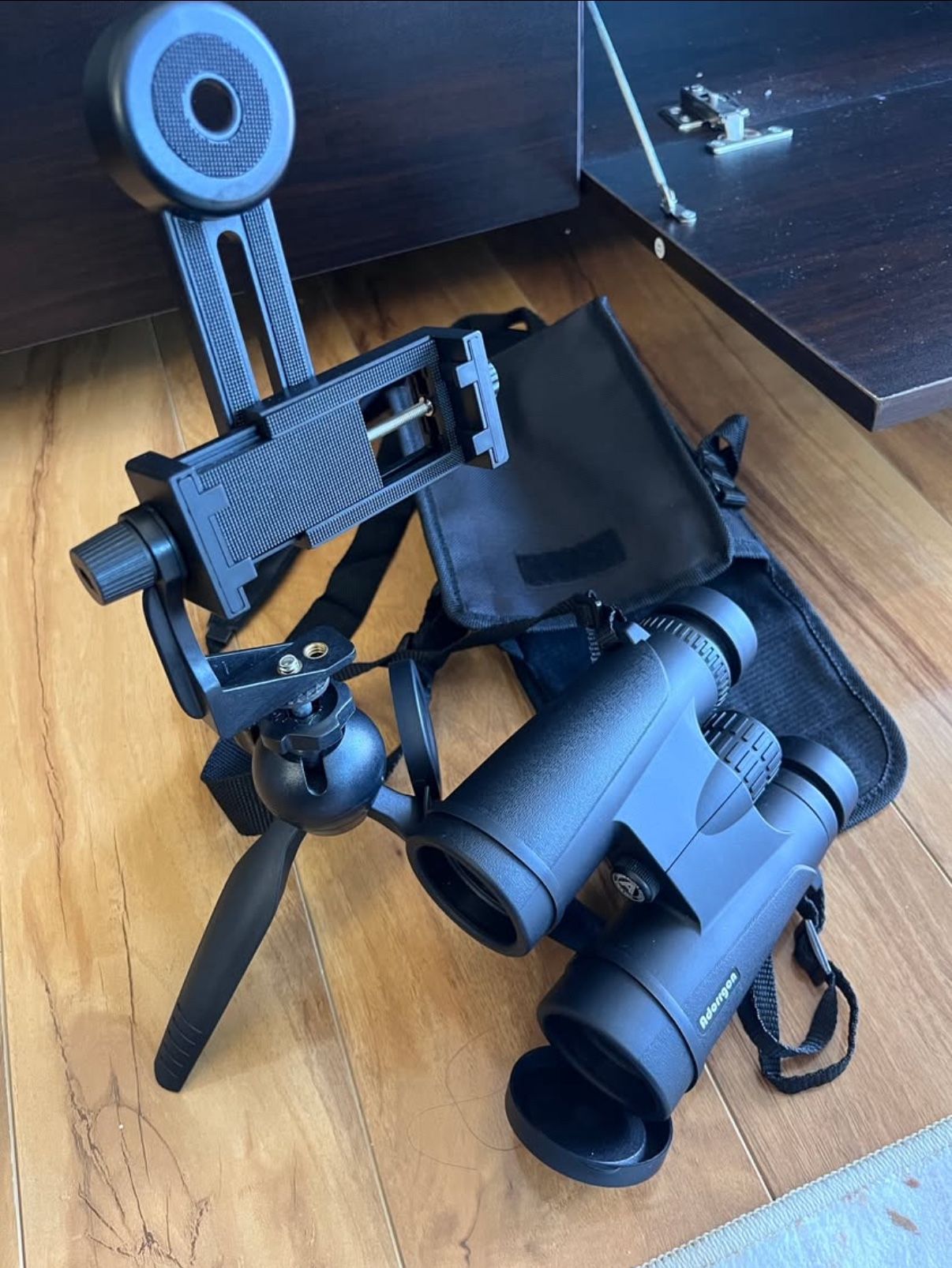 Binoculars with Phone Adapter & Tripod