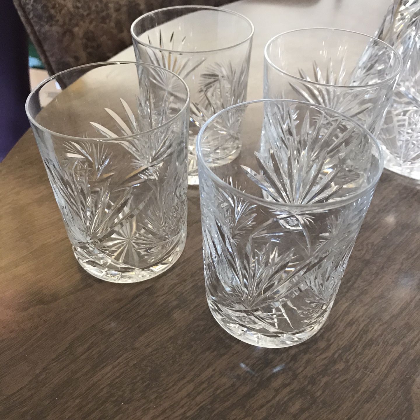 Crystal Pitcher With 4 Glasses