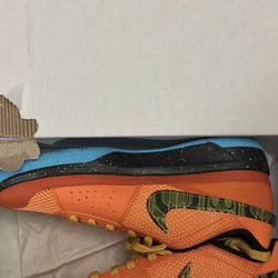 Nike Ja 1 Morant Kids GS Size 7 Bright Mandarin Optic Yellow Black Blue