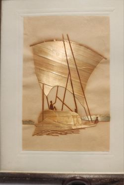 Midcentury Straw Art