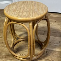 Rattan End Table Or Plant Stand