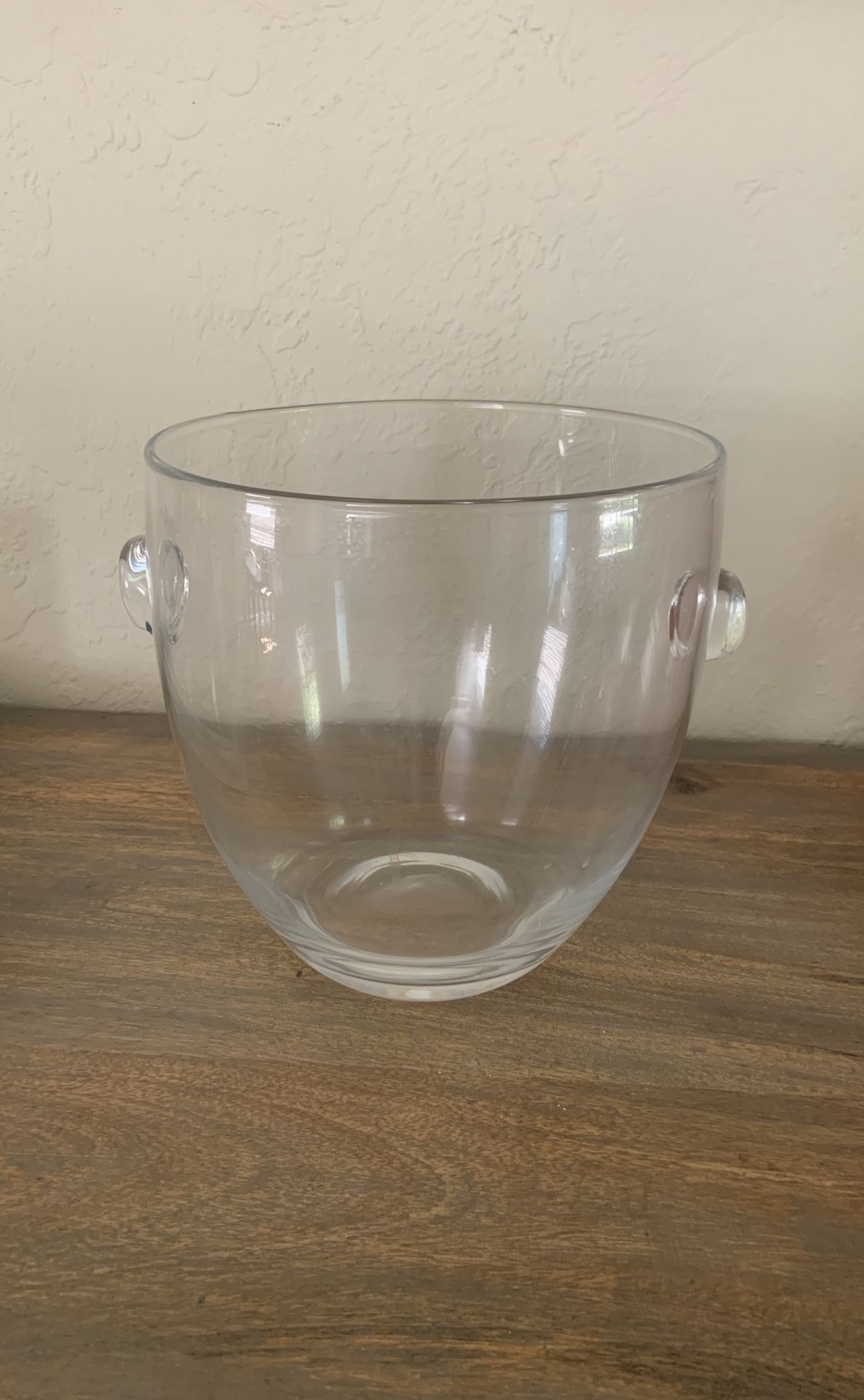 Crate and Barrel Glass ice bucket