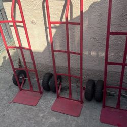 (3) Hand Carts (Red)