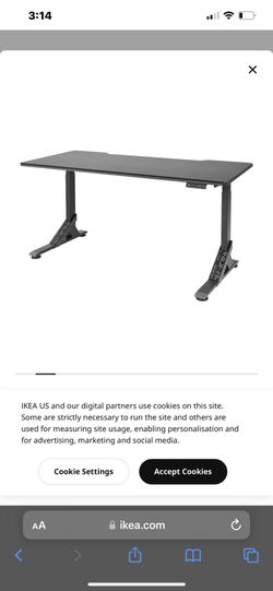 LIKEA Uppspel Adjustable Height Gaming Desk- New In Box 