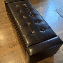 Leather Ottoman With Storage