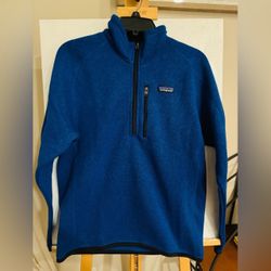 NWOT Patagonia Better Sweater 1/4 Zip Jacket in Blue for Men sz S