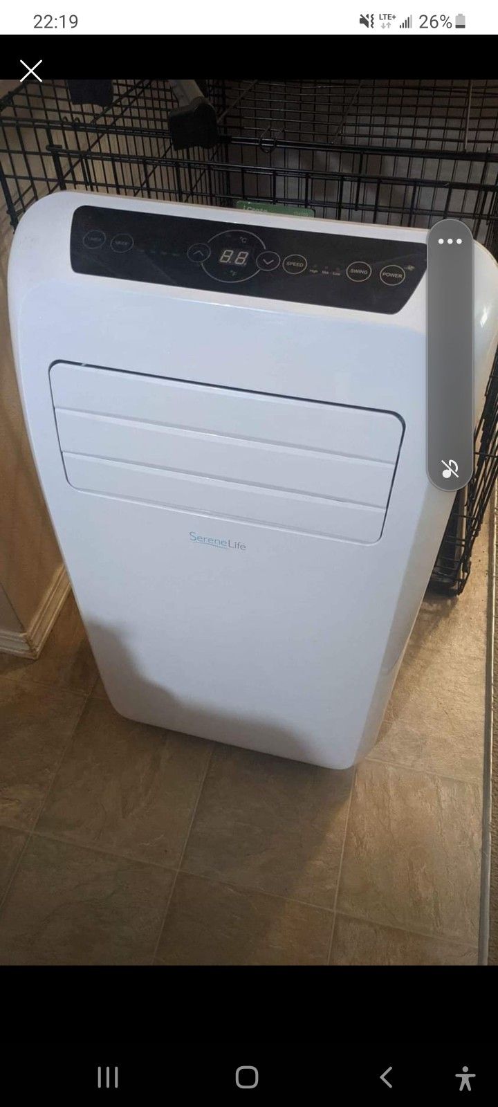 SereneLife SLPAC Portable Air Conditioner, 10,000 BTU + HEAT, White
