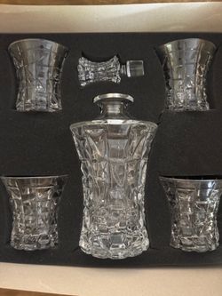 Bohemian Crystal Whiskey glass set