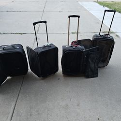 Various carry-on suitcases