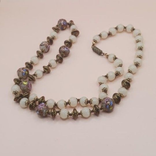 Vintage Cake Beads 24' Necklace