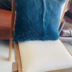 Cream Leather Wooden Chair $10 Each