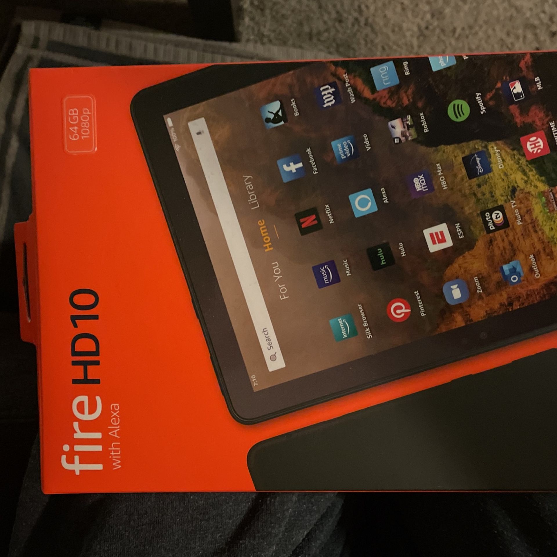 Amazon Fire 10 Tablet And Case New In Box.
