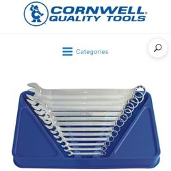 Cornwell WCP113STSS - 13 Piece SAE Combination Wrench Set, 12-Point ***FIRM ON PRICE***
