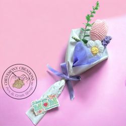 Crochet Flowers Bouquet For Mothers Day Or Graduation Gifts