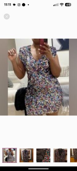 Fashion Nova “Disco Luxe” Multicolor Sequin Mini Dress
