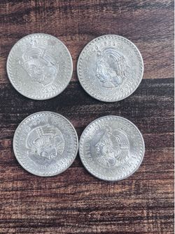 1948 Mexico 🇲🇽 5 Pesos “Cuauhtémoc” Silver Coins