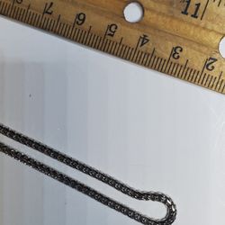 18k White Gold 24" Solid Franco 25.8 Grams, Diamond Cut Chain