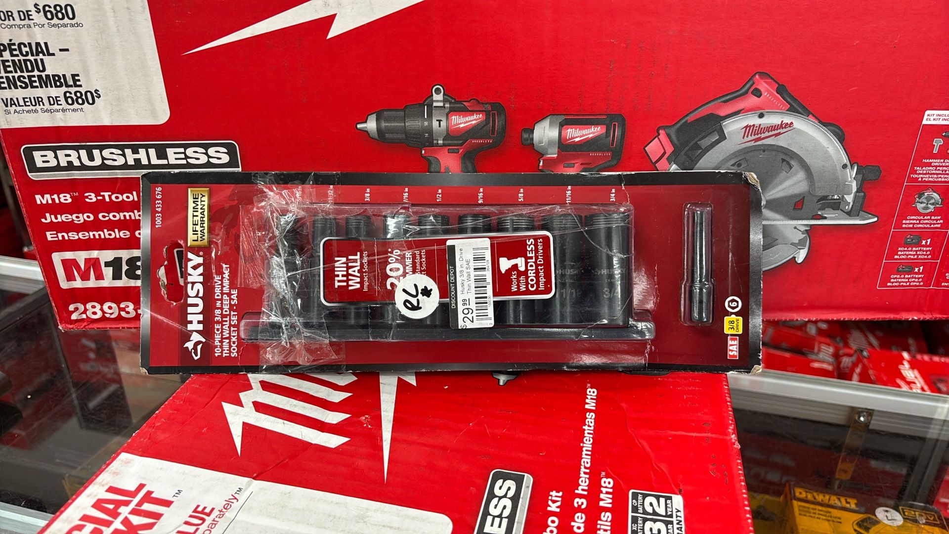 Husky 10 Piece 3/8 Deep impact Socket Set.