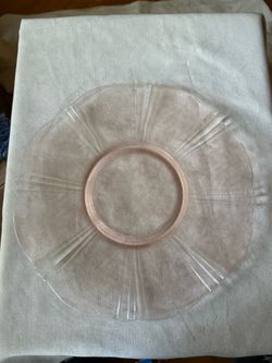 Vintage Macbeth-Evans Pink American Sweetheart Depression Glass 12" Salver Plate Made in USA
