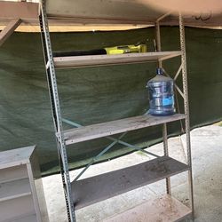 Metal shelves