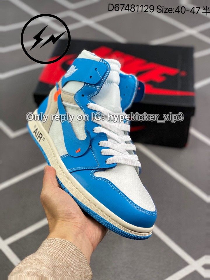 Jordan 1 Retro OW High University Blue Sizes in stock