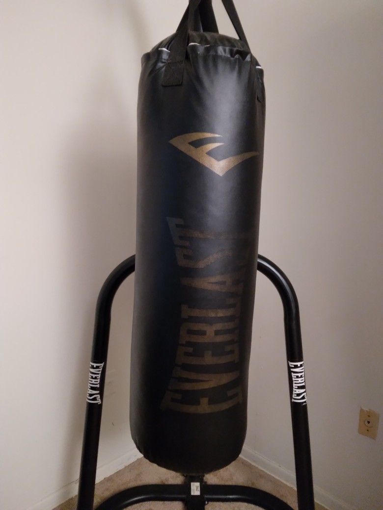 Everlast 80 Pound Punching Bag And Stand $250