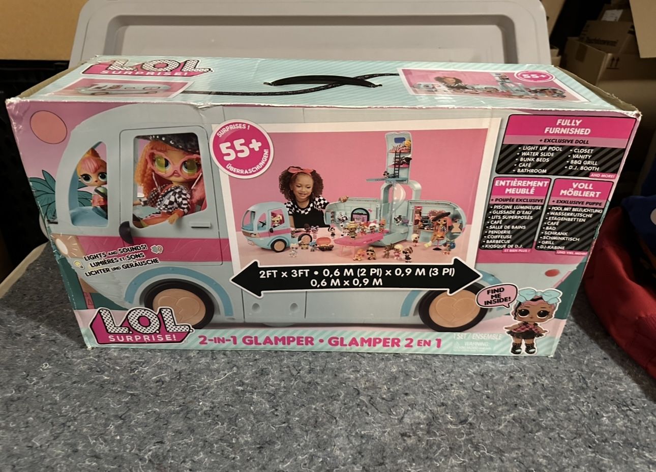LOL Surprise 2-in-1 Glamper Fashion Camper With 55+ Surprises, Great Gift.