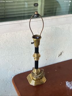 Vintage! Wildwood Cast Solid Brass Parts Candlestick Lamp