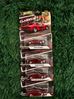 3 Hotwheels Premium Modern Classics Ferrari Testarossa
