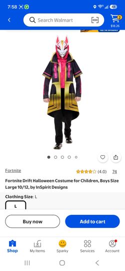 Fortnite Drift Halloween Costume Kids Size Large